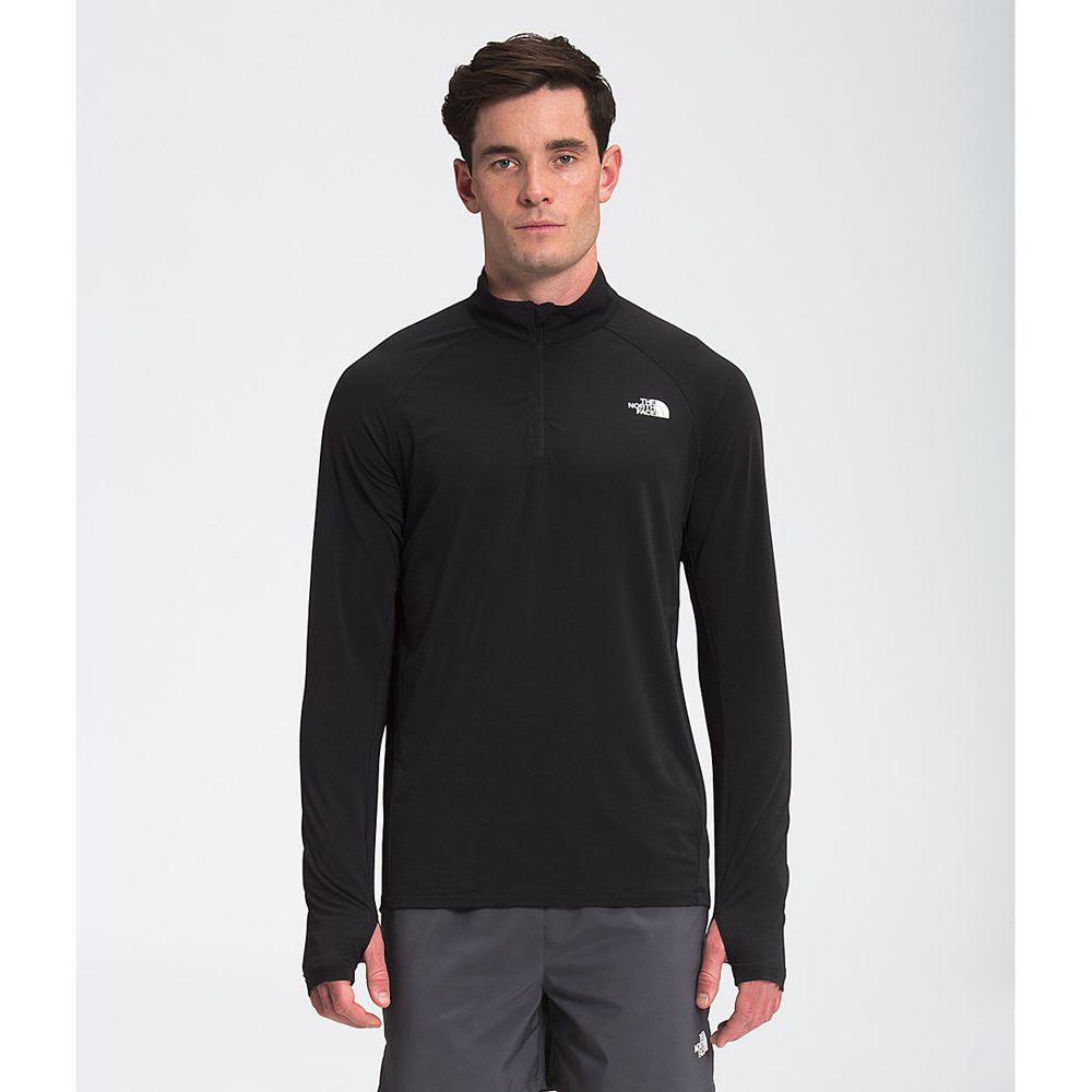 The North Face Wander ¼ Zip Ανδρικα Active Tops - Μαυρα (XHUS13204)